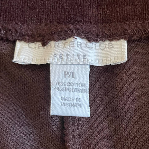 NWT Charter Club Women's Casual Pull-On Pants Size Large Petite - Picture 5 of 8
